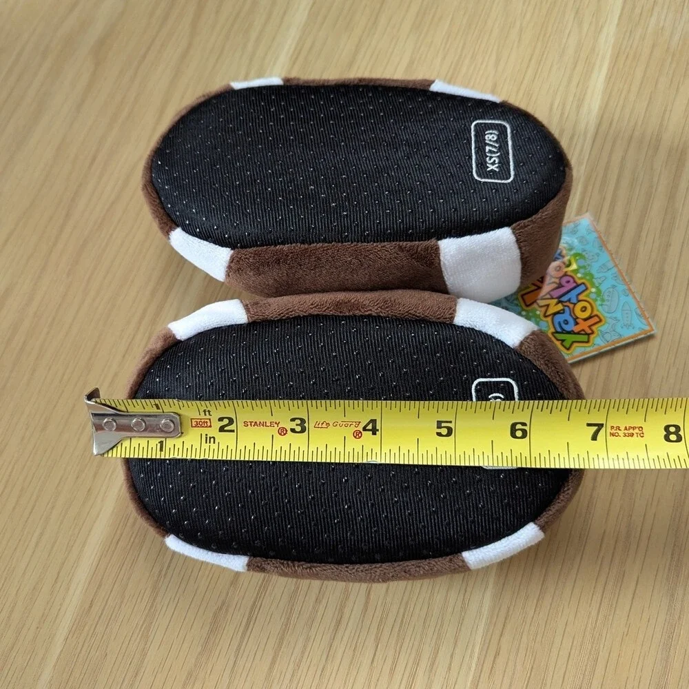 NWT Kids Football Plush Mooshy Slippers (Various Sizes Available)